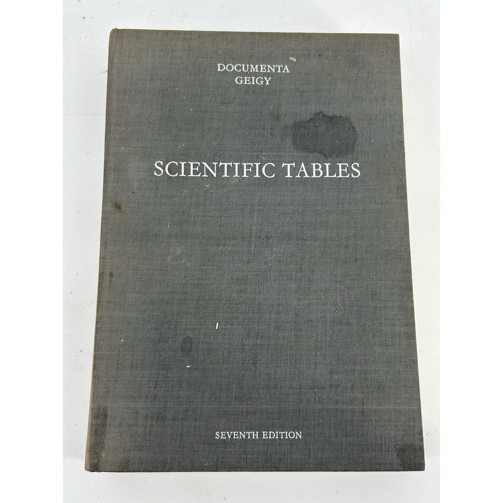 Scientific Tables Diem Lentner 7th Edition Geigy Reference 1970 Hardcover